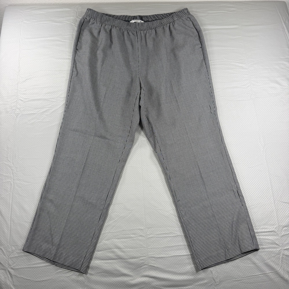 Alison Daley Womens 20W Houndstooth Elastic Waist Pull On Straight Leg Pants